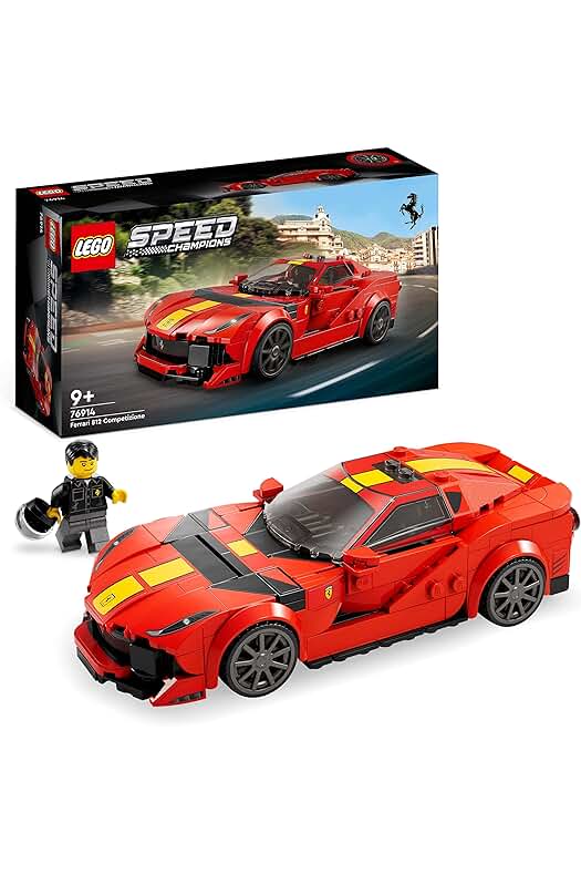 LEGO Ferrari 812 Competizione: Maqueta de Coche Deportivo Rojo, Réplica Coleccionable (2023)