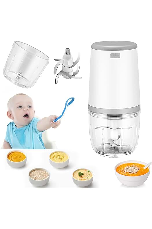 Licuadora portátil para bebés: procesador de alimentos compacto y práctico con carga USB.
