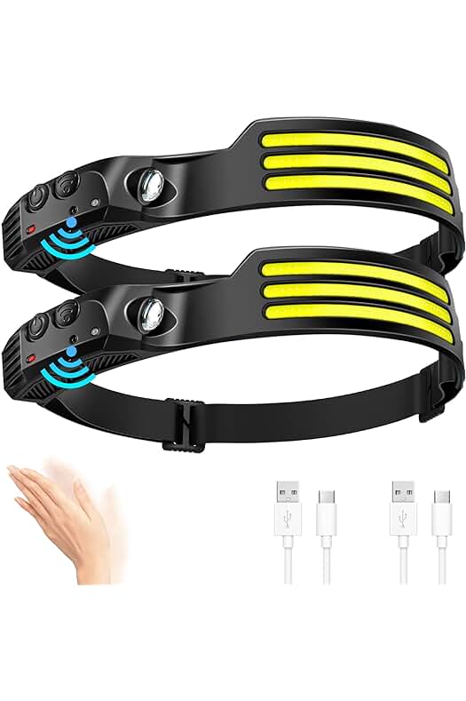 Linterna Frontal Recargable DAWINSIE - Potente, Duradera y Práctica para Tus Actividades al Aire Libre.