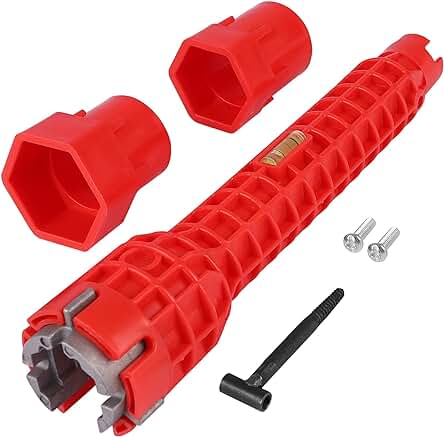Llave de tubo multifuncional para instalador de grifos y fontanería.