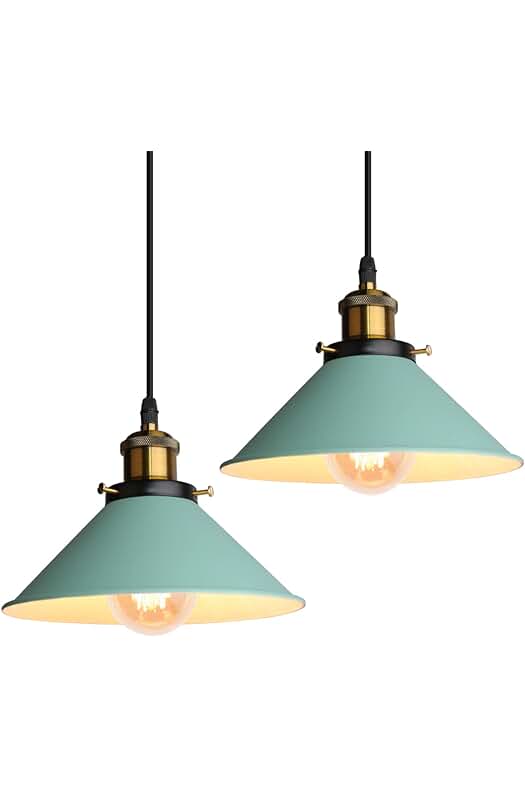 Lámpara Colgante Vintage de Techo Industrial, 22cm, Metal, E27, Sala, Cocina, Dormitorio, Restaurante, Comedor, Pasillo