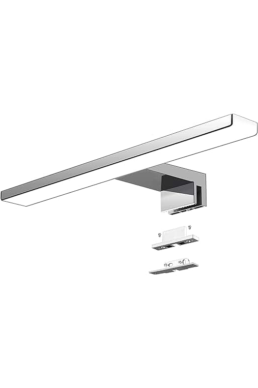 Lámpara de espejo baño delgada y elegante con abrazadera para iluminación de pared.