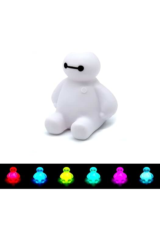 Lámpara de noche Baymax de colores suaves para un sueño tranquilo.