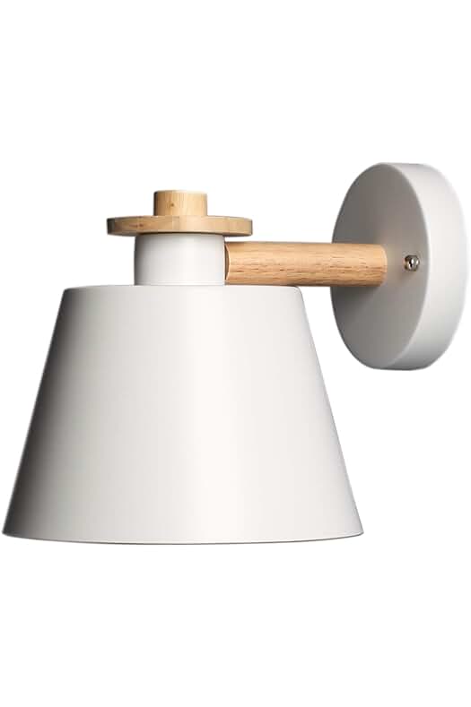 Lámpara de Pared Industrial Retro con Base de Madera para Ambientes Modernos y Acogedores