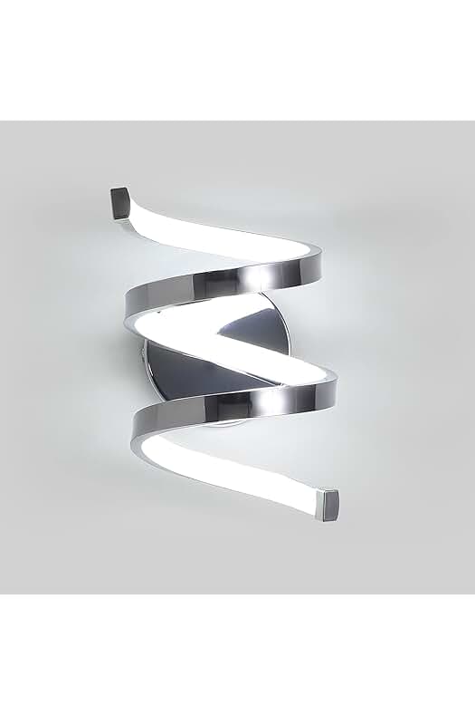 Lámpara de Pared LED en espiral, 19W, ideal para sala de estar, estudio y dormitorio.