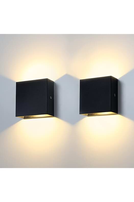 Lámpara de Pared LED KYOTECH OPPER, Moderna, Impermeable, para Interior y Exterior (2 Unidades)