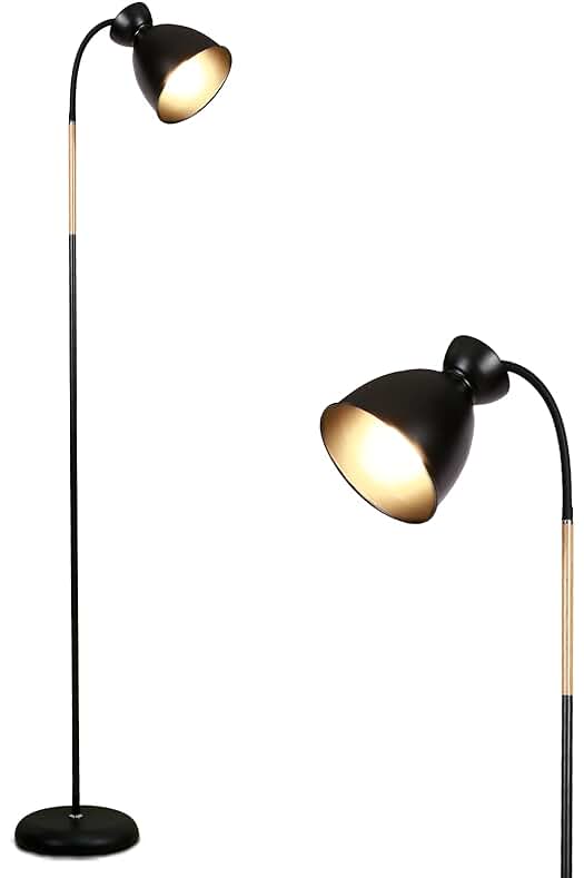 Lámpara de pie giratoria negra | Anten Giraffe | Altura 159CM | Estilo retro metálico.