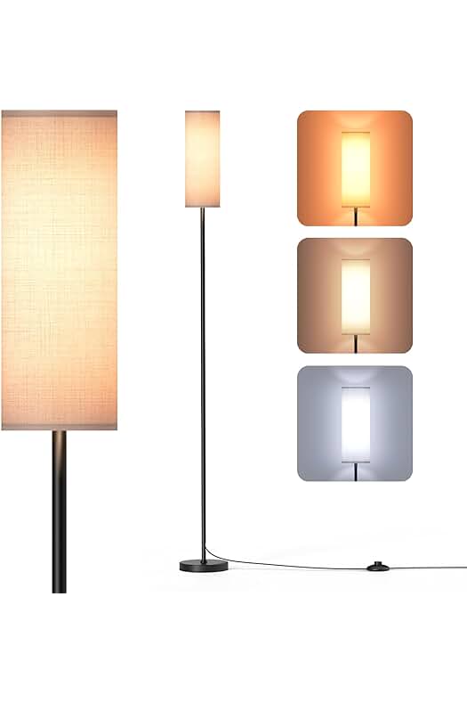 Lámpara de pie LED regulable para salón, oficina y dormitorio - Homuserr