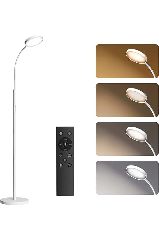 Lámpara de pie SUNMORY para sala de estar, control remoto táctil, ajustable y con temporizador