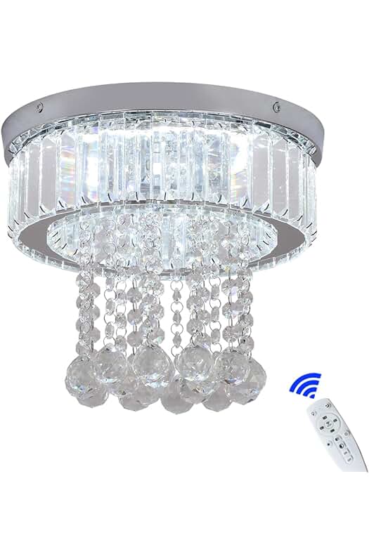 Lámpara de techo LED moderna con control remoto y atenuación, ideal para cualquier espacio.