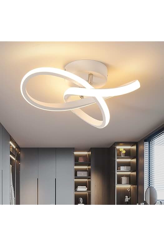 Lámpara de techo LED moderna de diseño floral, 22W, luz cálida, ideal para cualquier espacio.