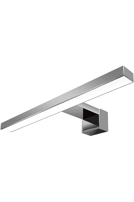 Lámpara LED Baño - Aplique LED para Espejo o Pared - Luz Blanca 6000K - Cromado.