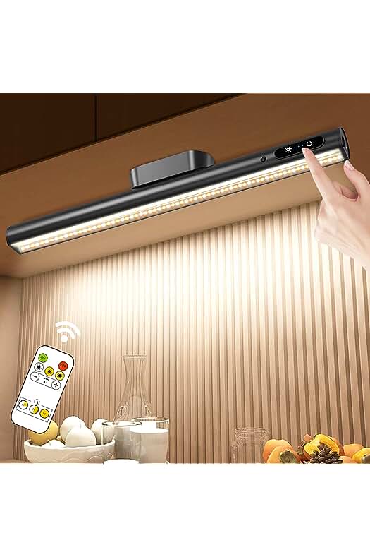 Lámpara LED de escritorio inalámbrica con mando a distancia y carga USB.