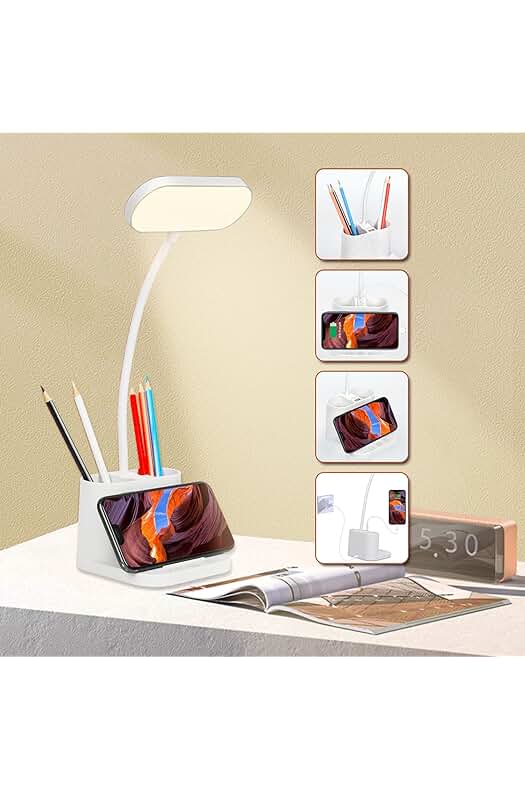 Lámpara LED Escritorio: Ilumina tu espacio de trabajo con esta lámpara flexible y regulable.