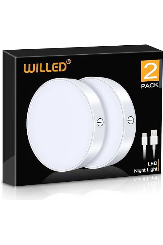 Lámpara LED portátil recargable con imán para armario, guardarropa, dormitorio, cocina y más.