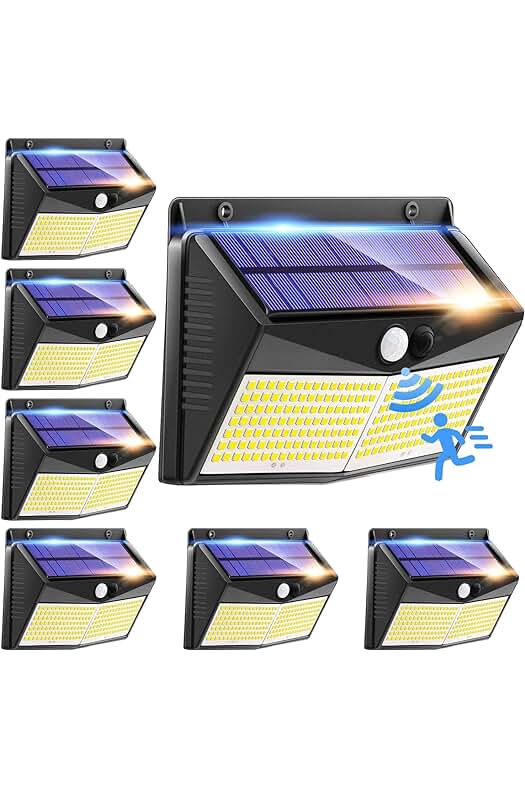 Lámpara Solar de Jardín con 6 Paquetes y 248 LEDs para Exteriores