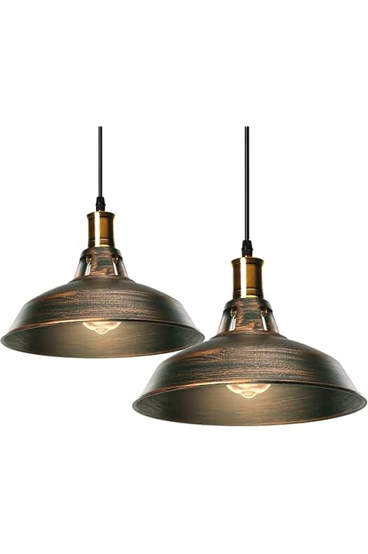 Lámparas colgantes retro de estilo industrial para iluminar tu hogar con encanto vintage.