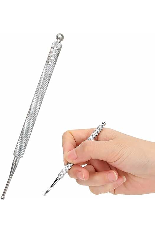 Lápiz de Acupresión con Punta de Doble Cabeza para Puntos de Acupuntura en Oreja y Cuerpo.