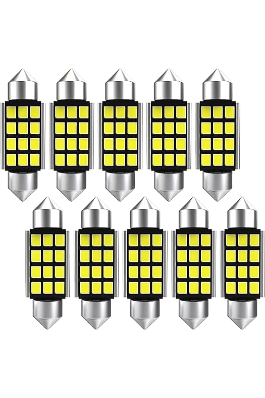 Luces LED para automóviles: conjunto de chips de alta potencia y sin errores, paquete de 10 unidades.