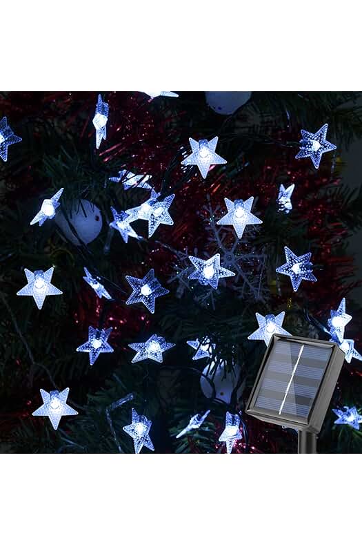 Luces Solares Exteriores Fohil: Cadena de Luces de Navidad IP65 Impermeable para Decoración.