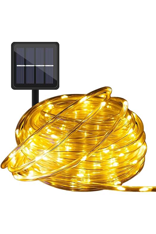 Luces solares impermeables para exteriores: Cadena de Luces Solares de Cristal de Hadas.