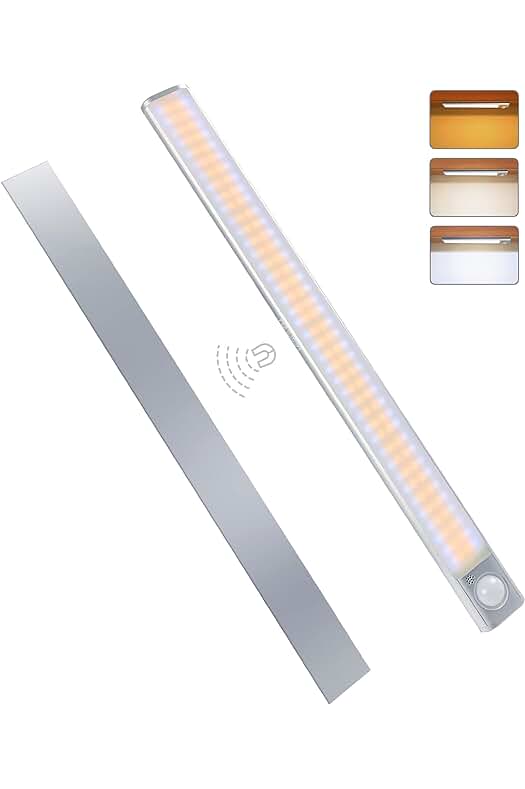 Luz de Armario Recargable USB con Sensor de Movimiento y Brillo Regulable.