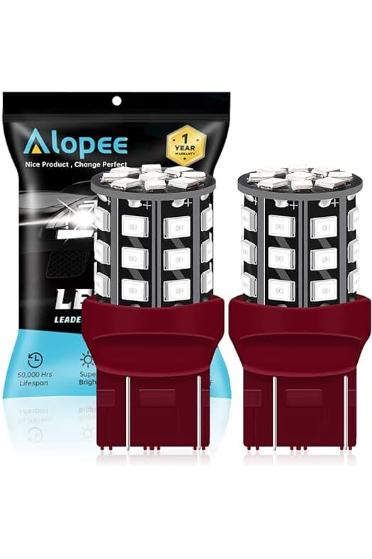 Luz de freno LED ALOPEE - 2-Pack 7443 7440 992 T20 - Reemplazo de bombilla LED de estacionamiento