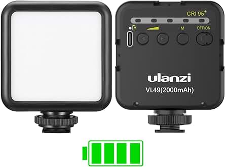 Luz de vídeo LED portátil con batería de 2000mAh - ULANZI VL49 5500K