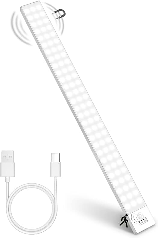 Luz LED Armario - Iluminación Adhesiva Recargable con Sensor de Movimiento y Modos Ajustables.