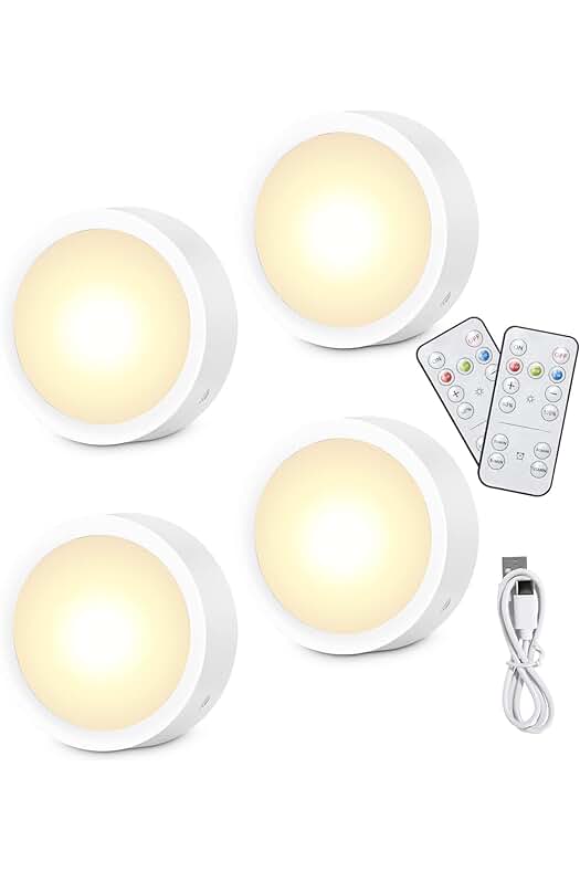Luz LED Armario Recargable USB con Temporizador y Control Remoto - Iluminación Versátil