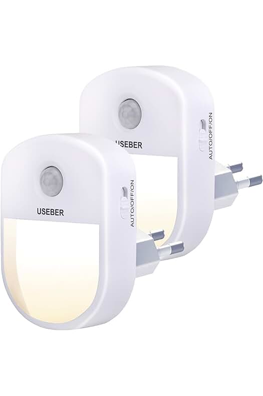 Luz Nocturna Infantil con Sensor de Movimiento y 3 Modos de Iluminación [2 Piezas]