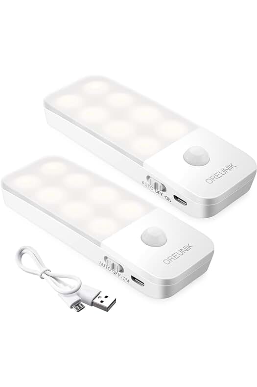 Luz Nocturna LED con Sensor de Movimiento para Armario, Pasillo, Escalera y más