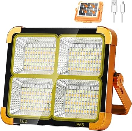 Luz portátil solar recargable - Ideal para actividades al aire libre y emergencias