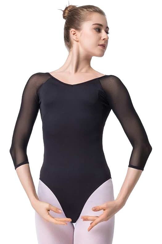 Maillot de Danza Clásico para Niñas y Mujeres - Bezioner Leotardo de Ballet Estilizado.