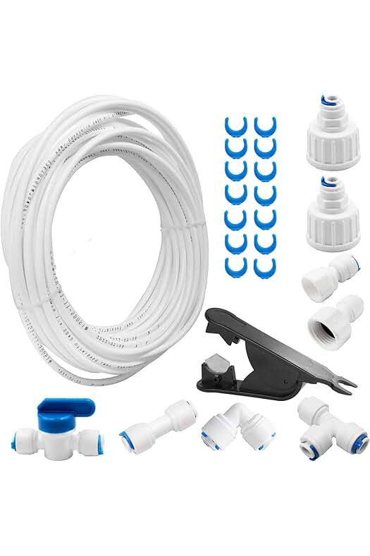 Manguera de suministro de agua universal de 15 metros para refrigeradores y filtros de agua.