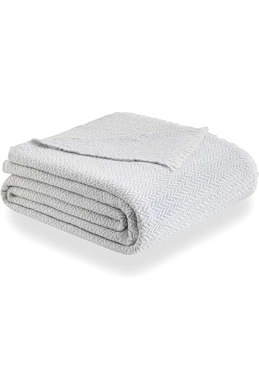 Manta de algodón suave y versátil para cama, sofá y uso en todas las estaciones
