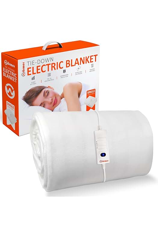 Manta eléctrica de calefacción ajustable con funda lavable: la mejor opción para mantenerse cálido