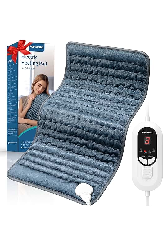 Manta Eléctrica para Alivio del Dolor: Calentamiento Rápido, Lavable y con 6 Configuraciones de Calor