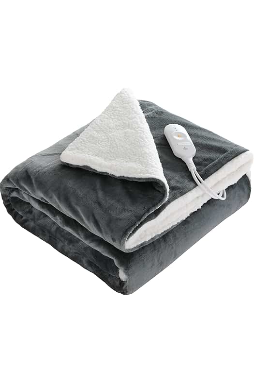 Manta Eléctrica TLGREEN: Calor Acolchado y Confortable para Sofá, Cama y Oficina