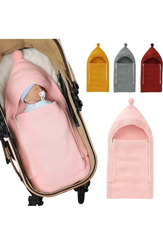 Manta Swaddle bebé: Saco de dormir de punto para bebé recién nacido, suave y cálido.