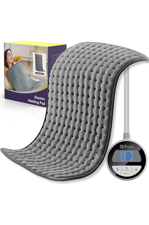 Manta térmica lumbar con 6 modos y apagado automático, lavable a máquina. ¡Relaja tu espalda!