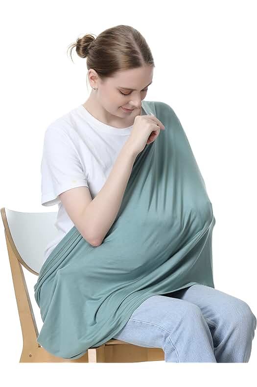 Mantón para dar el pecho NeoTech Care - Comodidad y suavidad para mamás (Verde)