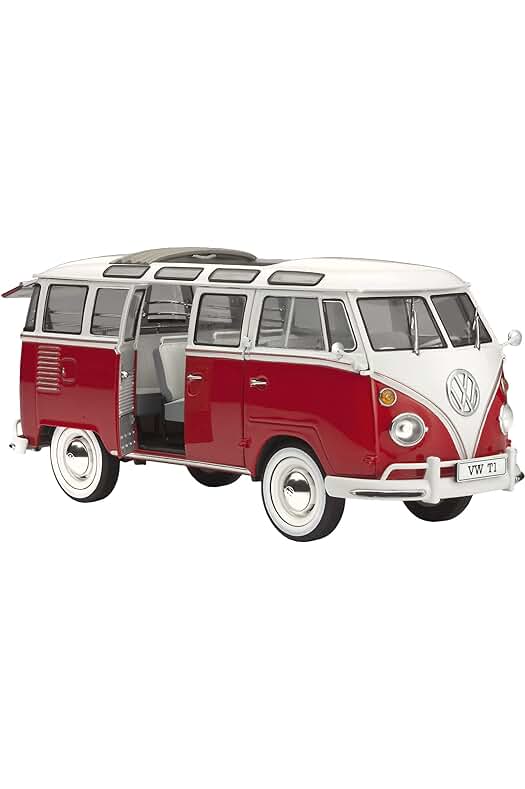 Maqueta Coche VW T1 Samba Bus - Modelo Multicolor para Niños y Unisex (07399)