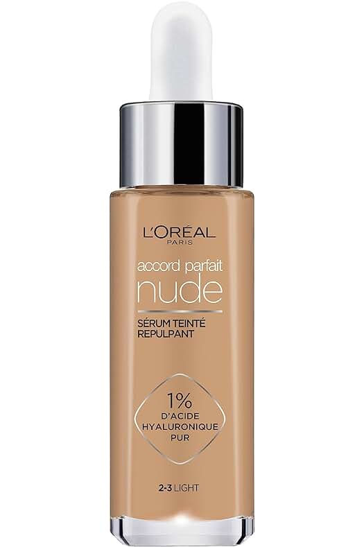 Maquillaje Sérum Con Color - LOreal Paris Make-up Designer, Accord Parfait, Color 2-3 Light, 1 Unidad.