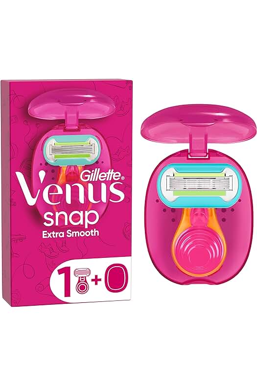 Maquinilla de afeitar Venus Extra Smooth Snap para mujer con estuche de viaje