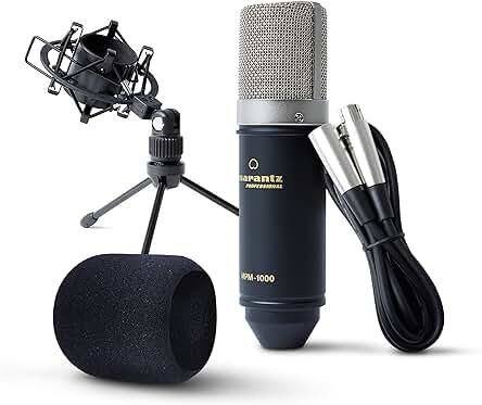 Marantz Professional MPM-1000 - Micrófono de condensador para grabaciones de estudio y podcast