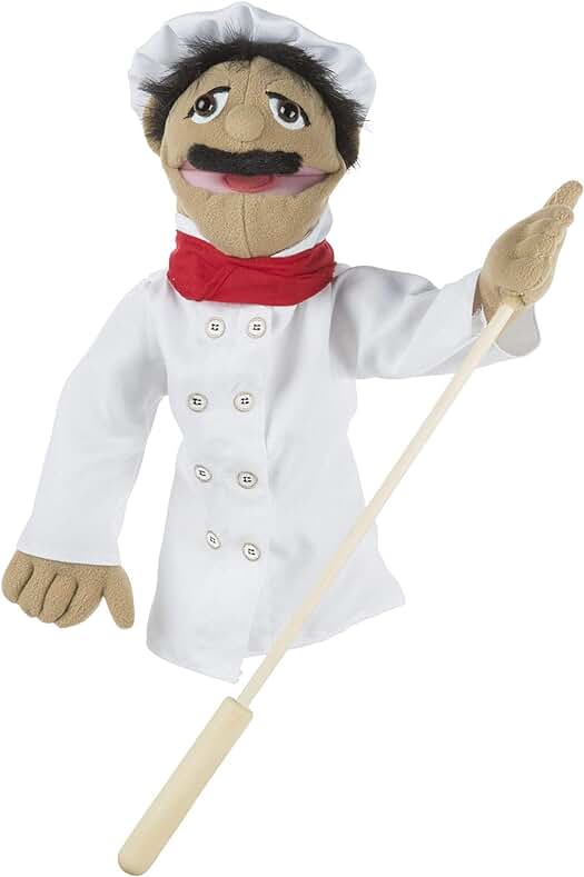 Marionetas para niños: Divertidas marionetas de chef de Melissa & Doug para fomentar la creatividad infantil.
