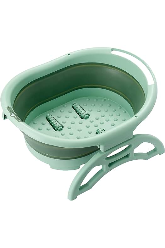 Masajeador de Pies Plegable con Rodillos - Portátil y Espacio Ahorrador - Relajante y Calmante - Ideal para Hidromasaje.