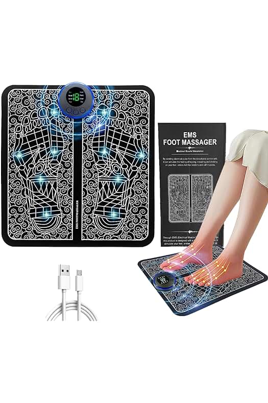 Masajeador de Pies Portátil con Tecnología EMS para Relajación y Circulación
