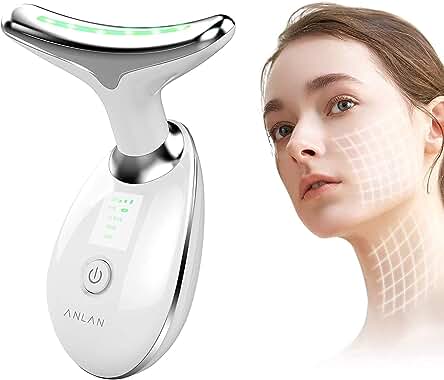 Masajeador Facial Antiarrugas y Reductor de Papada para Mujeres con Calor y EMS Lifting.